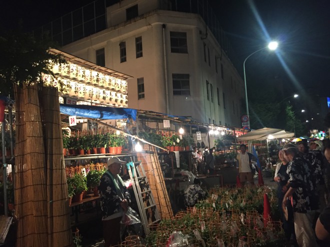 雨上がりの朝顔市｜入谷鬼子母神